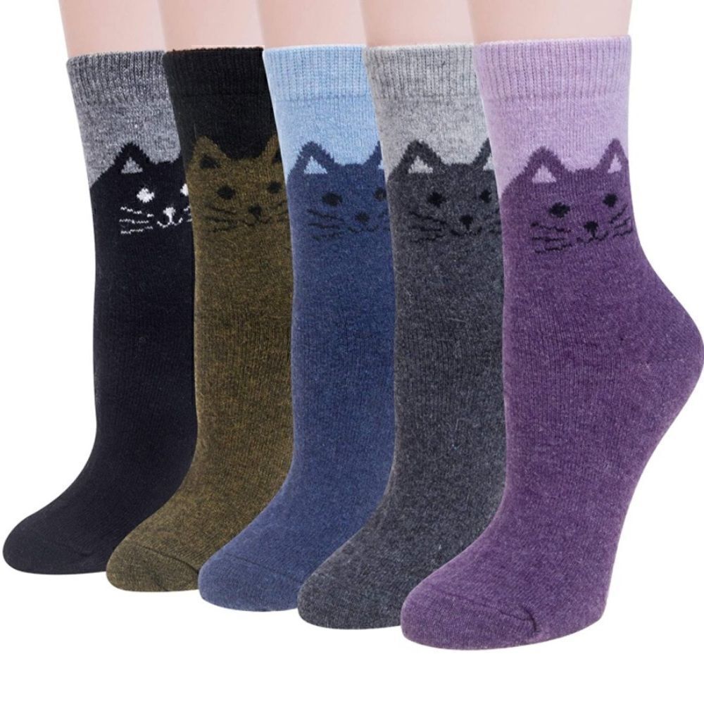 Multi-colored cat socks   